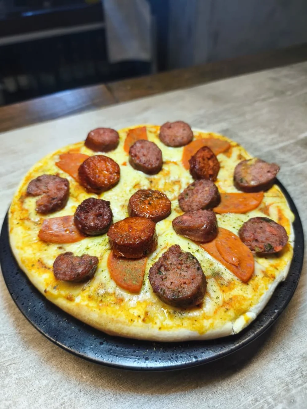 MARGARITA CON CHORIZO Y PEPPERONI